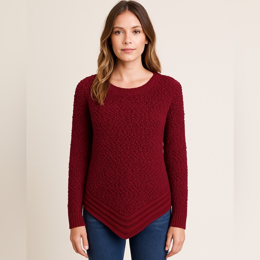 Miracle USA Womens Textured Knit Sweater ML
